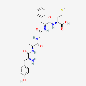 molecular formula C28H37N5O7S B14505022 H-Tyr-Ala-Gly-Phe-Met-OH CAS No. 63058-21-9