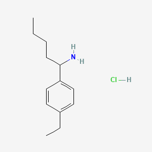 molecular formula C13H22ClN B1450506 1-(4-Ethylphenyl)pentan-1-amine hydrochloride CAS No. 1864056-08-5