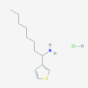 molecular formula C12H22ClNS B1450507 1-(Thiophen-3-yl)octan-1-amine hydrochloride CAS No. 1864057-15-7
