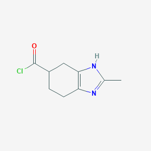 molecular formula C9H11ClN2O B145051 1H-Benzimidazole-5-carbonyl chloride, 4,5,6,7-tetrahydro-2-methyl- CAS No. 131020-47-8