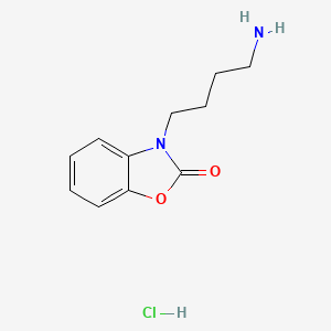 molecular formula C11H15ClN2O2 B1450512 3-(4-aminobutyl)benzo[d]oxazol-2(3H)-one hydrochloride CAS No. 1864064-59-4