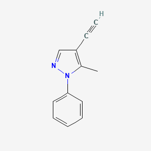 molecular formula C12H10N2 B14505126 4-Ethynyl-5-methyl-1-phenyl-1H-pyrazole CAS No. 63228-05-7