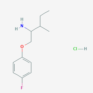 molecular formula C12H19ClFNO B1450513 1-(4-Fluorophenoxy)-3-methylpentan-2-amine hydrochloride CAS No. 1864059-71-1