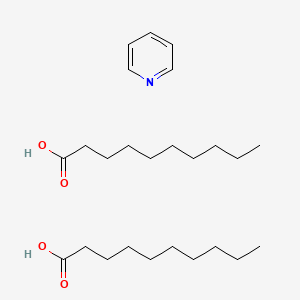 molecular formula C25H45NO4 B14505134 Decanoic acid--pyridine (2/1) CAS No. 63012-40-8