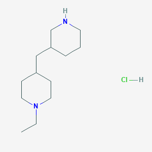 molecular formula C13H27ClN2 B1450515 1-乙基-4-(哌啶-3-基甲基)哌啶盐酸盐 CAS No. 1823324-61-3