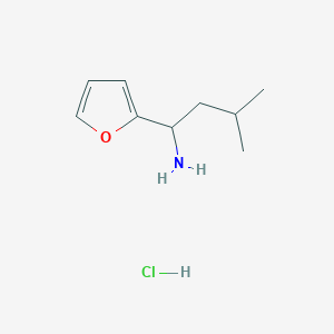 molecular formula C9H16ClNO B1450516 1-(Furan-2-yl)-3-methylbutan-1-amine hydrochloride CAS No. 1864072-71-8