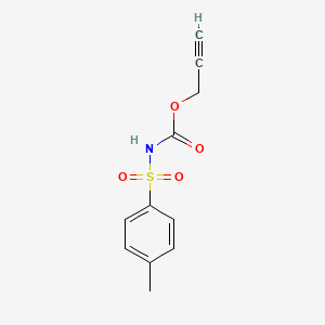 molecular formula C11H11NO4S B14505173 Carbamic acid, [(4-methylphenyl)sulfonyl]-, 2-propynyl ester CAS No. 63924-66-3