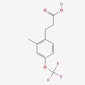 molecular formula C11H11F3O3 B1450518 3-[2-Methyl-4-(trifluoromethoxy)phenyl]propionic acid CAS No. 1373921-13-1