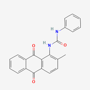 molecular formula C22H16N2O3 B14505200 N-(2-Methyl-9,10-dioxo-9,10-dihydroanthracen-1-yl)-N'-phenylurea CAS No. 62982-43-8