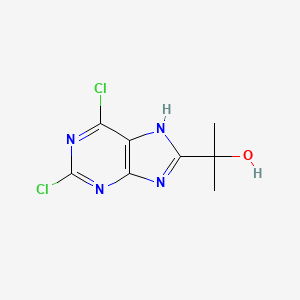 molecular formula C8H8Cl2N4O B1450521 2-(2,6-dichloro-9H-purin-8-yl)propan-2-ol CAS No. 1382981-71-6