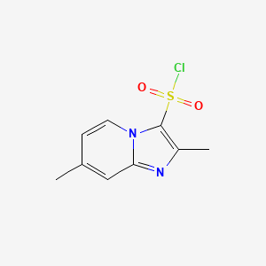 molecular formula C9H9ClN2O2S B1450523 2,7-Dimethylimidazo[1,2-a]pyridine-3-sulfonyl chloride CAS No. 1335052-39-5