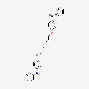 molecular formula C30H32N2O2 B14505247 N,N'-[Hexane-1,6-diylbis(oxy-4,1-phenylene)]dianiline CAS No. 62895-94-7