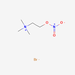 molecular formula C5H13BrN2O3 B14505257 Ethanaminium, N,N,N-trimethyl-2-(nitrooxy)-, bromide CAS No. 63938-97-6