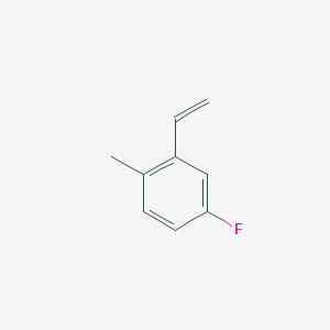 molecular formula C9H9F B1450530 2-Ethenyl-4-fluoro-1-methylbenzene CAS No. 1692309-89-9