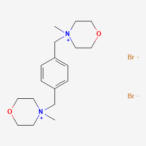 molecular formula C18H30Br2N2O2 B14505311 Morpholinium, p-xylylenebis(N-methyl-, dibromide CAS No. 64038-54-6