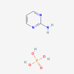 molecular formula C4H8N3O4P B14505342 Phosphoric acid;pyrimidin-2-amine CAS No. 63264-08-4