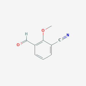 molecular formula C9H7NO2 B1450536 3-Formyl-2-methoxybenzonitrile CAS No. 21962-48-1