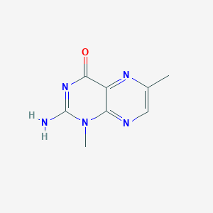 molecular formula C8H9N5O B14505369 2-Amino-1,6-dimethylpteridin-4(1H)-one CAS No. 64882-31-1