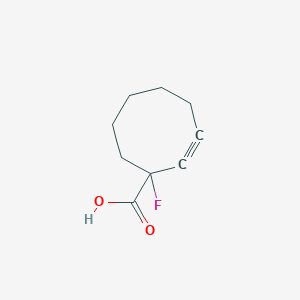 molecular formula C9H11FO2 B1450537 1-Fluorocyclooct-2-yne-1-carboxylic acid CAS No. 1227407-73-9