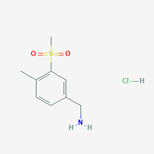 (3-Methanesulfonyl-4-methylphenyl)methanamine hydrochloride