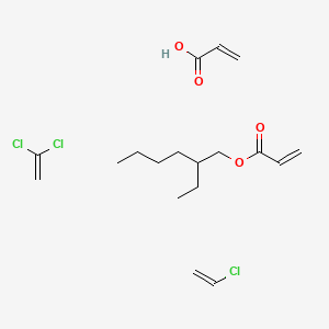molecular formula C18H29Cl3O4 B14505381 Chloroethene;1,1-dichloroethene;2-ethylhexyl prop-2-enoate;prop-2-enoic acid CAS No. 65045-76-3