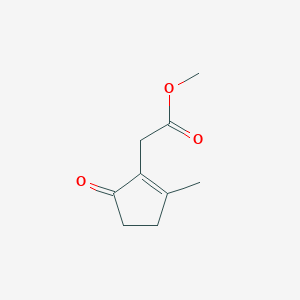 molecular formula C9H12O3 B14505396 Methyl (2-methyl-5-oxocyclopent-1-en-1-yl)acetate CAS No. 64140-92-7