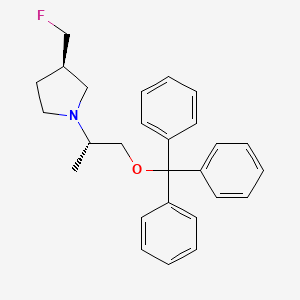 molecular formula C27H30FNO B1450542 (R)-3-(fluoromethyl)-1-((S)-1-(trityloxy)propan-2-yl)pyrrolidine CAS No. 1443983-95-6