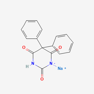 molecular formula C16H11N2NaO3 B14505455 Barbituric acid, 5,5-diphenyl-, sodium salt CAS No. 64038-07-9