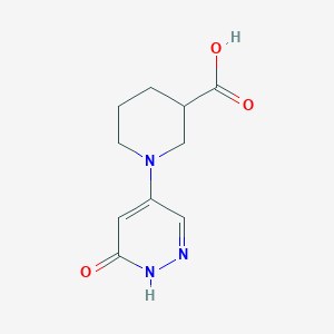 molecular formula C10H13N3O3 B1450547 1-(6-Hydroxypyridazin-4-yl)piperidine-3-carboxylic acid CAS No. 1706419-03-5
