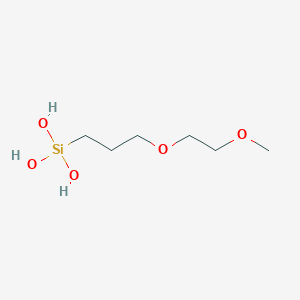 molecular formula C6H16O5Si B14505471 [3-(2-Methoxyethoxy)propyl]silanetriol CAS No. 63739-94-6