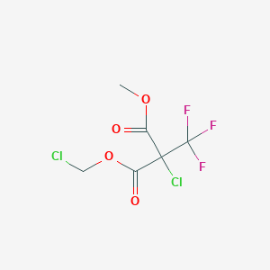 molecular formula C6H5Cl2F3O4 B14505475 Chloromethyl methyl chloro(trifluoromethyl)propanedioate CAS No. 63616-71-7
