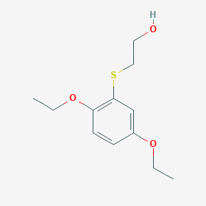 molecular formula C12H18O3S B14505486 Ethanol, 2-[(2,5-diethoxyphenyl)thio]- CAS No. 62774-53-2