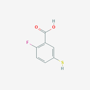 molecular formula C7H5FO2S B1450549 2-Fluoro-5-sulfanylbenzoic acid CAS No. 1378826-34-6