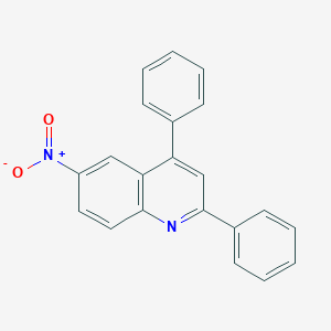 molecular formula C21H14N2O2 B145055 6-Nitro-2,4-diphenyl-quinoline CAS No. 138432-74-3