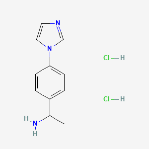 molecular formula C11H15Cl2N3 B1450552 1-[4-(1H-咪唑-1-基)苯基]乙胺二盐酸盐 CAS No. 1820647-28-6