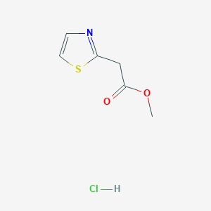 molecular formula C6H8ClNO2S B1450553 Methyl 2-(1,3-thiazol-2-yl)acetate hydrochloride CAS No. 1803591-82-3