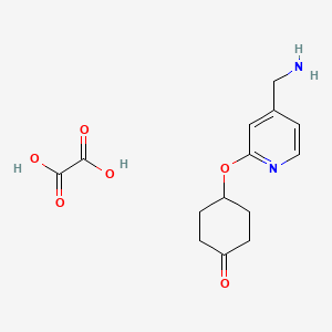 4-((4-(Aminomethyl)pyridin-2-yl)oxy)cyclohexan-1-one oxalate