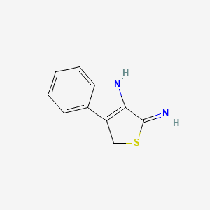 molecular formula C10H8N2S B14505615 1H-thieno[3,4-b]indol-3-amine CAS No. 63071-70-5