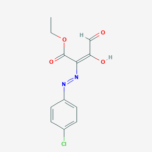 molecular formula C12H11ClN2O4 B14505689 ethyl (Z)-2-[(4-chlorophenyl)diazenyl]-3-hydroxy-4-oxobut-2-enoate 