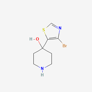 B1450569 4-(4-Bromo-1,3-thiazol-5-yl)piperidin-4-ol CAS No. 1700068-31-0