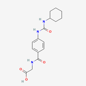 molecular formula C16H21N3O4 B14505723 N-{4-[(Cyclohexylcarbamoyl)amino]benzoyl}glycine CAS No. 62903-89-3