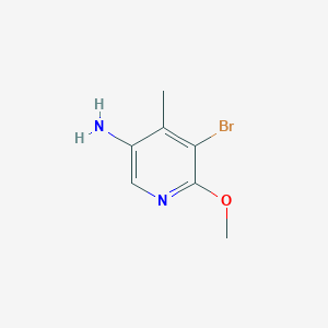 molecular formula C7H9BrN2O B1450576 5-Bromo-6-methoxy-4-methylpyridin-3-amine CAS No. 1565856-81-6