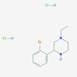molecular formula C12H19BrCl2N2 B1450577 3-(2-溴苯基)-1-乙基哌嗪二盐酸盐 CAS No. 1820703-64-7