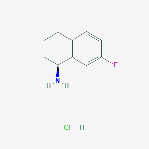 molecular formula C10H13ClFN B1450579 (1S)-7-fluoro-1,2,3,4-tetrahydronaphthalen-1-amine hydrochloride CAS No. 1466449-95-5
