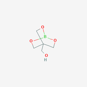 molecular formula C5H9BO4 B14505792 (2,6,7-Trioxa-1-borabicyclo[2.2.2]octan-4-yl)methanol CAS No. 63185-97-7