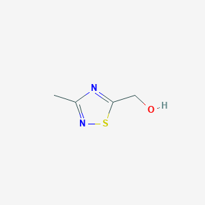 molecular formula C4H6N2OS B1450583 (3-Methyl-1,2,4-thiadiazol-5-yl)methanol CAS No. 1803600-96-5