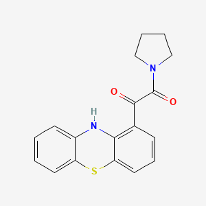 molecular formula C18H16N2O2S B14505843 1-(10H-Phenothiazin-1-YL)-2-(pyrrolidin-1-YL)ethane-1,2-dione CAS No. 64028-19-9