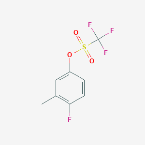 molecular formula C8H6F4O3S B1450586 4-Fluoro-3-methylphenyl trifluoromethanesulphonate CAS No. 1446016-90-5