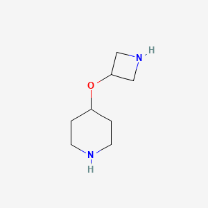 molecular formula C8H16N2O B1450590 Piperidine, 4-(3-azetidinyloxy)- CAS No. 1441004-41-6