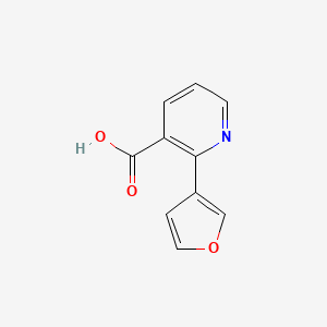 molecular formula C10H7NO3 B1450592 2-(Furan-3-yl)nicotinic acid CAS No. 1824387-99-6